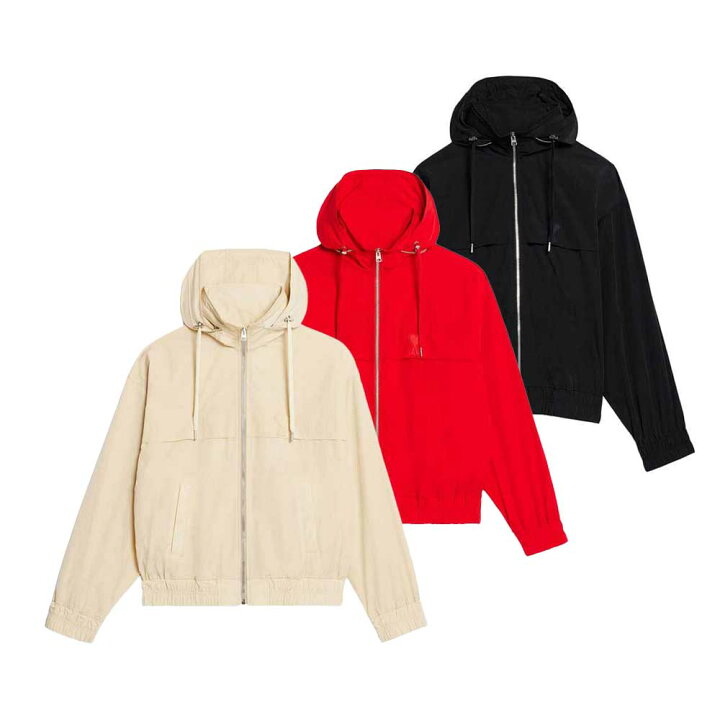 楽天市場】AMI PARIS｜アミパリス ナイロンキャンバス ジップアップ  