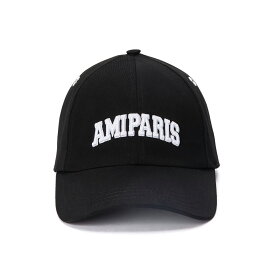 AMI PARIS｜アミパリス NEW AMI UNIVERSITY ロゴ キャップ UCP206.CO0020 BLACK UNISEX CAP【送料無料】【関税なし】【楽天海外通販】【正規品】