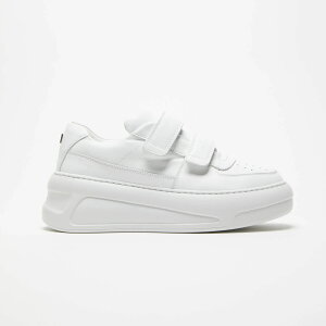 ACNE STUDIOS|アクネストゥディオス ベルクロ プラットフォーム スニーカー CD0001 レディース スニーカー 厚底 ベルクロ ストラップ付き シンプル カジュアル おしゃれ ホワイト 靴【送料無料
