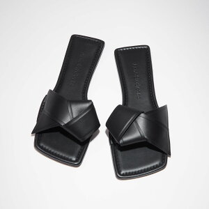 アクネストゥディオズ ACNE STUDIOS ヒール リボン スライドサンダル スクエアトゥ ブラック FN-WN-SHOE000702【送料無料】【関税なし】【楽天海外通販】【正規品】
