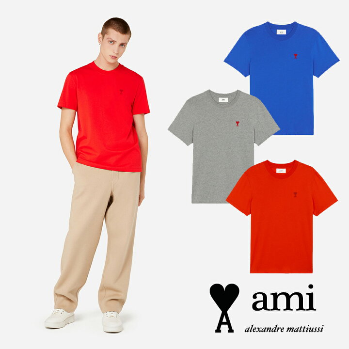 楽天市場】AMI PARIS｜アミパリ Tシャツ コットンジャージー Tシャツ 