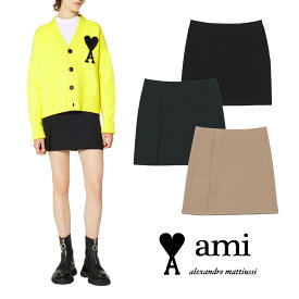 AMI PARIS｜アミパリス アミパリス ウールキャンバス ミニスカート FSK003.612 レディース mini skirt【送料無料】【楽天海外通販】【正規品】