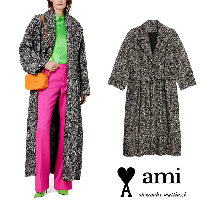 楽天市場】AMI PARIS｜アミパリスウールブレンド ベルテッド ロング 