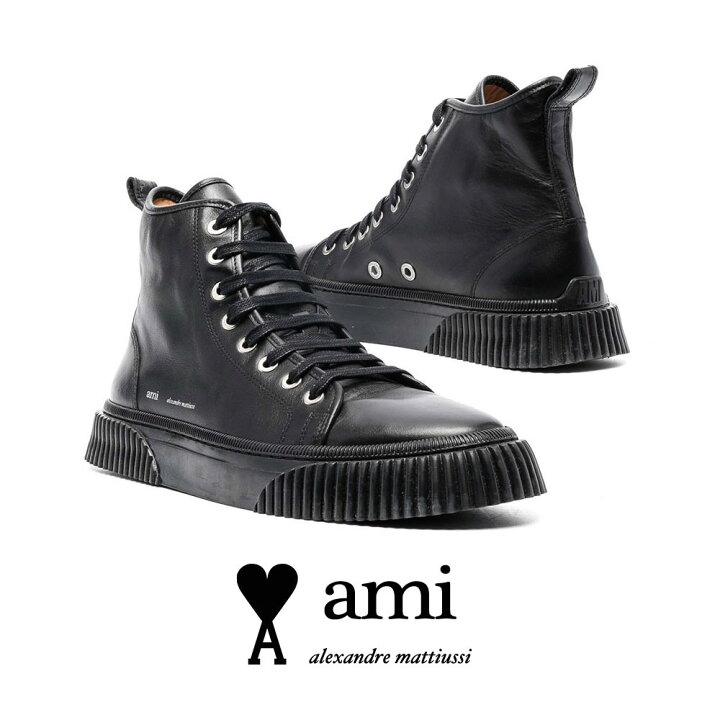 楽天市場】AMI PARIS｜アミパリス レースアップ スムースレザー 