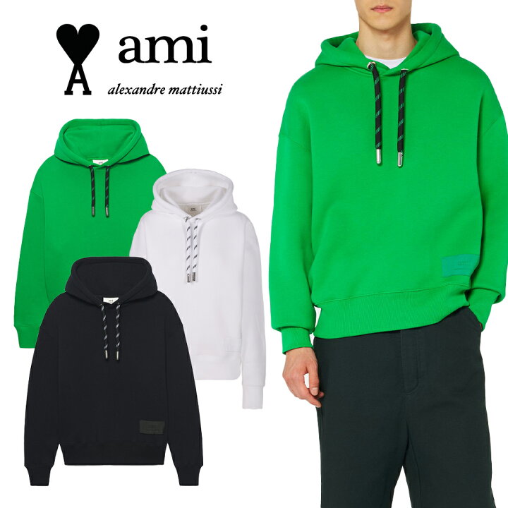 楽天市場】AMI PARIS｜アミパリ サテンラベル パーカー Tシャツ USW206 