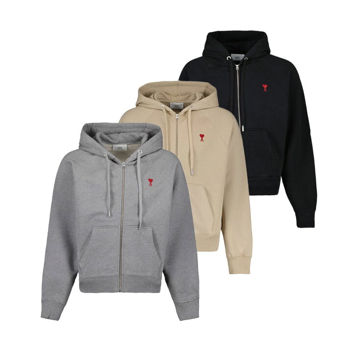 楽天市場】AMI PARIS｜アミパリ オーガニックコットン ジップ パーカー  