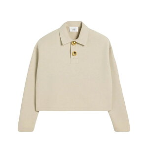 AMI PARIS�b�A�~�p�� ���f�B�[�X �h���b�v�V�����_�[ �|�[���g�b�v FPL318.750 AMI CROPPED POLO�y���������z�y�y�V�C�O�ʔ́z�y���K�i�z