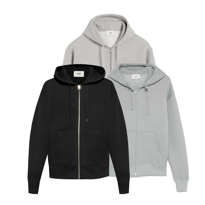 楽天市場】AMI PARIS｜アミパリ ロゴ入り 男女兼用 ジップアップ 
