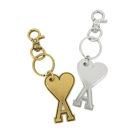 AMI PARIS｜アミパリ ハート ロゴ シルバートーンメタル キーリング UKR906.369 男女共用 ユニセックス【送料無料】【楽天海外通販】【正規品】