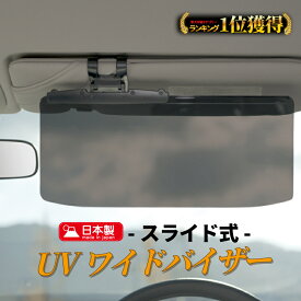 ＼2枚購入で1枚1,279円&感謝祭限定店内2点で10%OFF／【楽天1位】 サンバイザー 車 UVカット スライド式 眩しさ軽減 広範囲カバー 収納 UVバイザー シェード オールシーズン 雪 太陽 サンシェード 大型車 中型車 軽自動車 クリップ式 垂れない しっかりロック