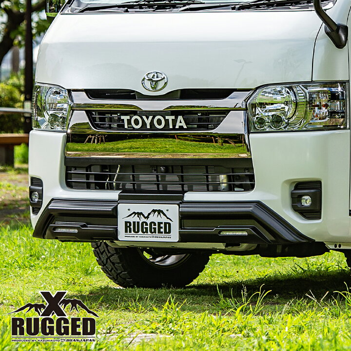 楽天市場】ハイエース オフロード フロントバンパーガード 「RUGGED X 