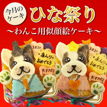 3月のケーキ ひな祭り お雛さま仕様 似顔絵犬用ケーキ 12cm ワンコケーキ 犬用ケーキ 雛祭り お内裏様 お雛様 Room 欲しい に出会える