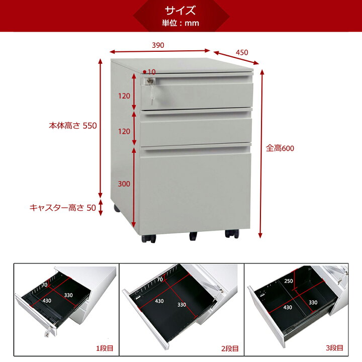 楽天市場】【15%OFF！マラソン限定】サイドワゴン 3段オールロック 幅 
