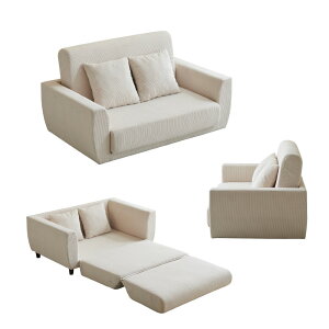 【最大2000円OFF!マラソン限定!】ソファーベッド 2人掛け ソファベッド 3way 折りたたみ コンパクト 抱き枕付き 圧力分散 線模様 取付可能な脚