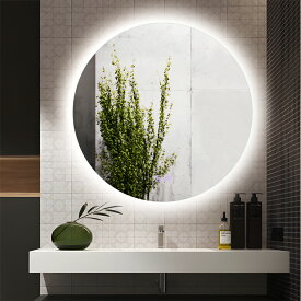 【マラソン最終日★20％OFF】女優ミラー 鏡 浴室鏡 LED ミラー 壁掛け 曇り止め 浴室ミラー 洗面鏡 化粧鏡 丸鏡 丸い鏡 60cm 調光 調色 3色照明 メイクミラー ライト付き led鏡 おしゃれ 洗面所 飛散防止 ホテル用 姿見 人気 大型 北欧 丸 ドレッサー用