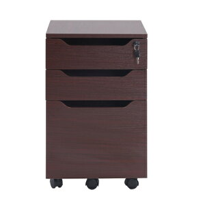 デスクワゴン サイドワゴン ラック 鍵付き キャスター付き 脇机 オフィス ホワイト