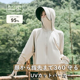【1点目10％～2点目50%OFFクーポン】UVカットパーカー 冷感 -7℃ UPF50+ 氷感 レディース ラッシュガード 日焼け防止対策 長袖 サンバイザー フェイスカバー ひんやり クール 涼しい 薄手 メッシュ 吸水速乾 軽量 アウトドア 熱中症対策 紫外線対策