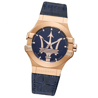 Maserati Maserati watch POTENZA ポテンザ R8851108027 men navy-blue quartz blue gold present present