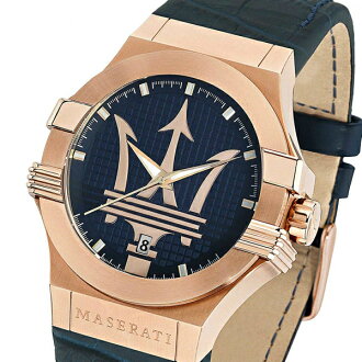 Maserati Maserati watch POTENZA ポテンザ R8851108027 men navy-blue quartz blue gold present present