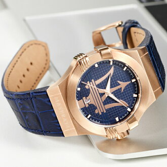 Maserati Maserati watch POTENZA ポテンザ R8851108027 men navy-blue quartz blue gold present present