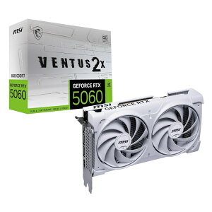 MSI GeForce RTX 5060 8G VENTUS 2X OC WHITE �O���t�B�b�N�X�{�[�h VD9186