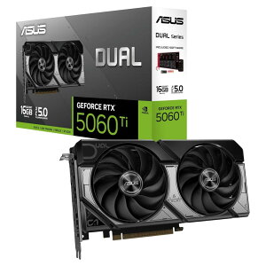 ASUS NVIDIA GeForce RTX 5060 Ti �O���t�B�b�N�{�[�h DUAL-RTX5060TI-O16G 16GB GDDR7