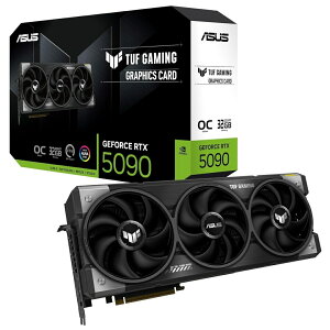 ASUS TUF Gaming GeForce RTX 5090 OC Edition 32GB GDDR7 �Q�[�~���O�O���t�B�b�N�X�J�[�h (Nvidia GeForce RTX5090�A3.6�X���b�g�f�U�C���APCIe 5.0�A2X HDMI 2.1b�A3X DisplayPort 2.1a�ATUF-RTX5090-O32G-GAMING)