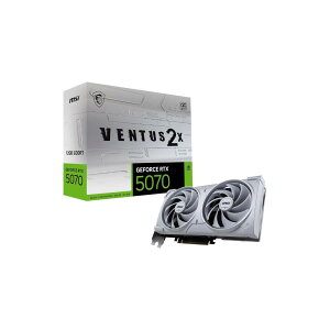 MSI GeForce RTX 5070 12G VENTUS 2X OC WHITE �O���t�B�b�N�X�{�[�h VD9070