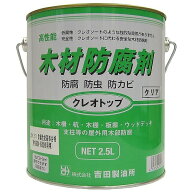【あす楽対応・送料無料】吉田製油所油性木材防腐剤クレオトップ2.5Lクリヤー