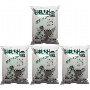 家庭化学工業 - 防水セメント - ホワイト - 3kg 4個セット