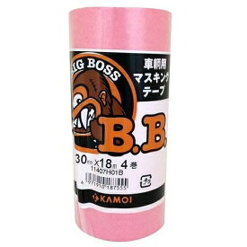 カモ井　マスキングテープ車両塗装用　幅30mm×長さ18m　ピンク