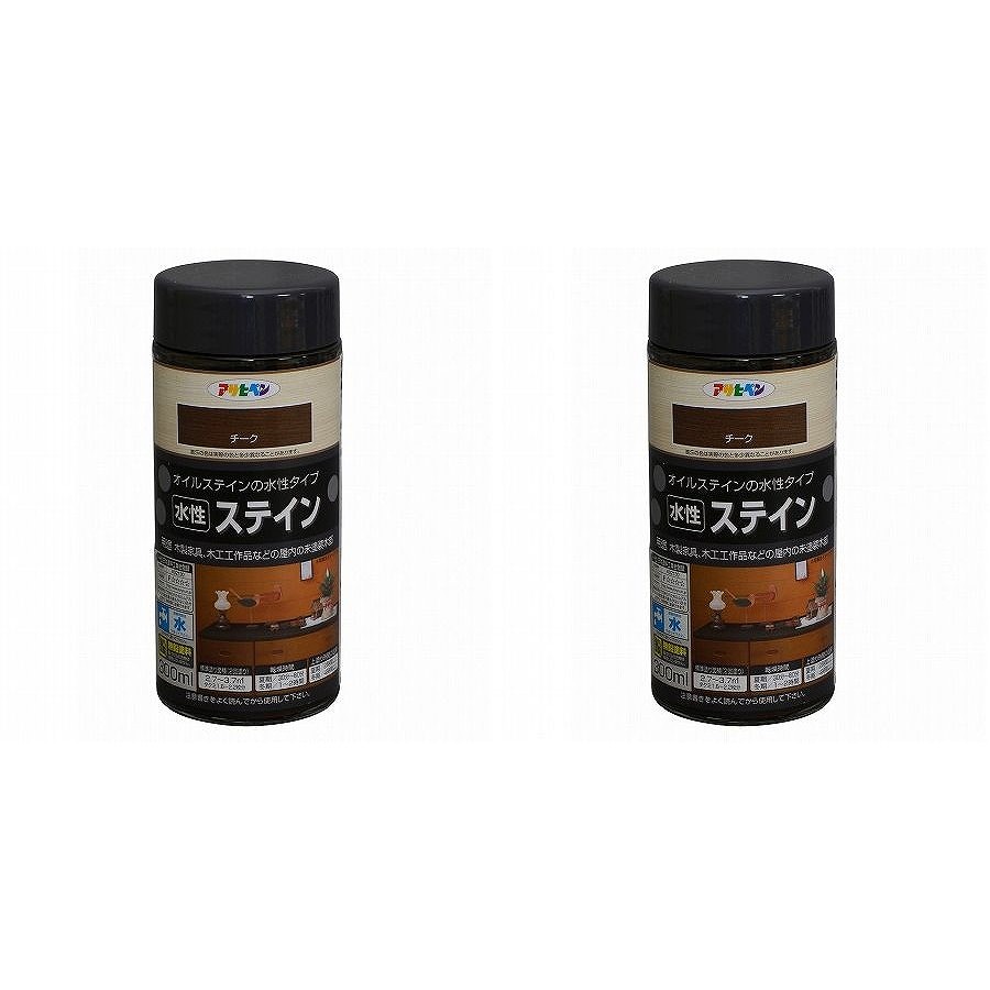 楽天市場】アサヒペン 水性ステイン ３００ＭＬ チーク 2缶セット