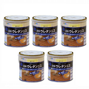 アサヒペン 水性ウレタンニス 0.7L 透明(クリヤ) 5缶セット