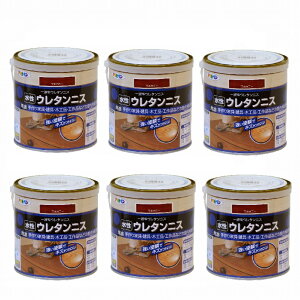 アサヒペン 水性ウレタンニス 0.7L マホガニー 6缶セット