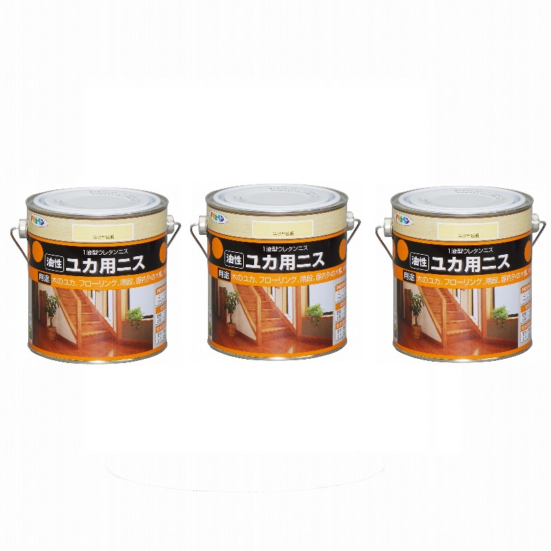 東京都で新たに アサヒペン 油性ユカ用ニス ０．７Ｌ 半ツヤ透明 3缶
