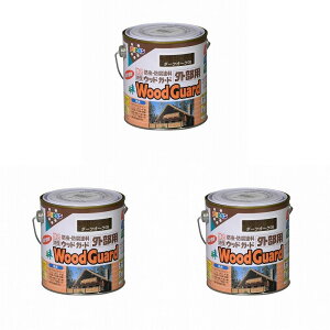 アサヒペン ウッドガード外部用 0.7L ダークオーク 08 3缶セット