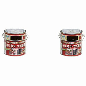 アサヒペン カラーサビ鉄用 0.7L こげ茶【サビの上からそのまま塗れる】 2缶セット