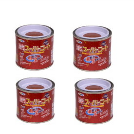 アサヒペン 油性スーパーコート 1／5L 赤さび 4缶セット