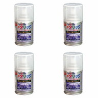 アトムハウスペイント 油性メタリックスプレー 100ML ラメシルバー 4缶セット