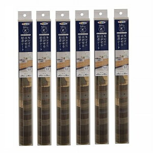 アサヒペン キレイにはがせる粘着シート 45CMX90CM RF−209Pウッド 6本セット