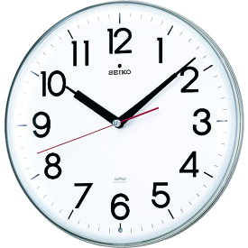 【あす楽対応・送料無料】SEIKO　アクリルカバー電波掛時計　直径294×47　白