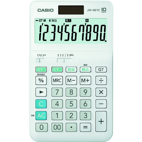 <br>カシオ　Ｗ税率電卓（ジャストタイプ）