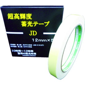 【あす楽対応・送料無料】日東エルマテ　超高輝度蓄光テープ　JIS−JD級　0．6mm×12mm×5m　グリーン