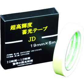 【あす楽対応・送料無料】日東エルマテ　超高輝度蓄光テープ　JIS−JD級　0．6mm×19mm×5m　グリーン