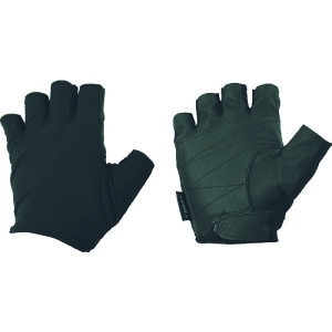 【あす楽対応・送料無料】おたふく フーバー シンセティックレザーグローブ 5フィンガーレスモデル ブラック M