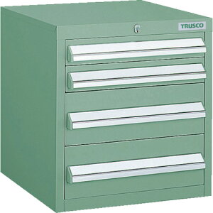 【あす楽対応・送料無料】TRUSCO LVR型キャビネット 392X412XH420 引出4段 緑