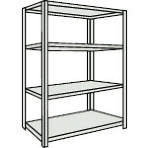 【あす楽対応・送料無料】TRUSCO 軽量棚 中棚ボルトレス型 875X300X1200 4段 ネオグレー