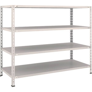 【あす楽対応・送料無料】TRUSCO 軽量棚 中棚ボルトレス型1500X600X1200 4段 ネオグレー