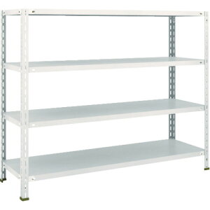 【あす楽対応・送料無料】TRUSCO 軽量棚 中棚ボルトレス型1500X450X1200 4段 ネオグレー