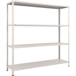 【あす楽対応・送料無料】TRUSCO 軽量棚 中棚ボルトレス型1800X450X1800 4段 ネオグレー